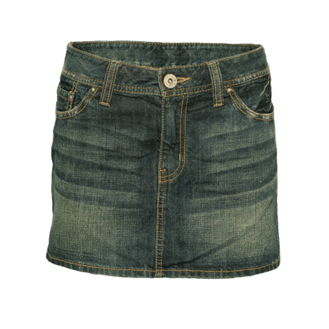 Steel Blue Mini Skirt