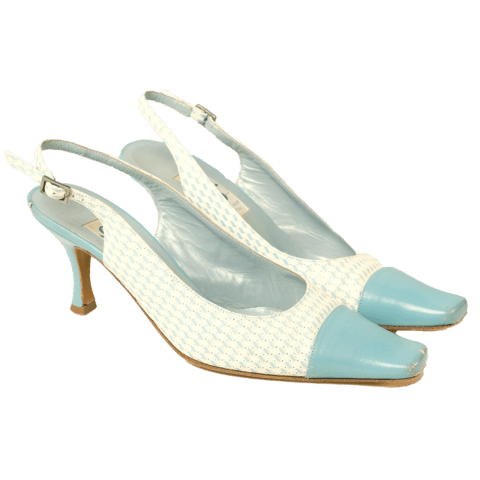 Galo White Wall Kitten Heels